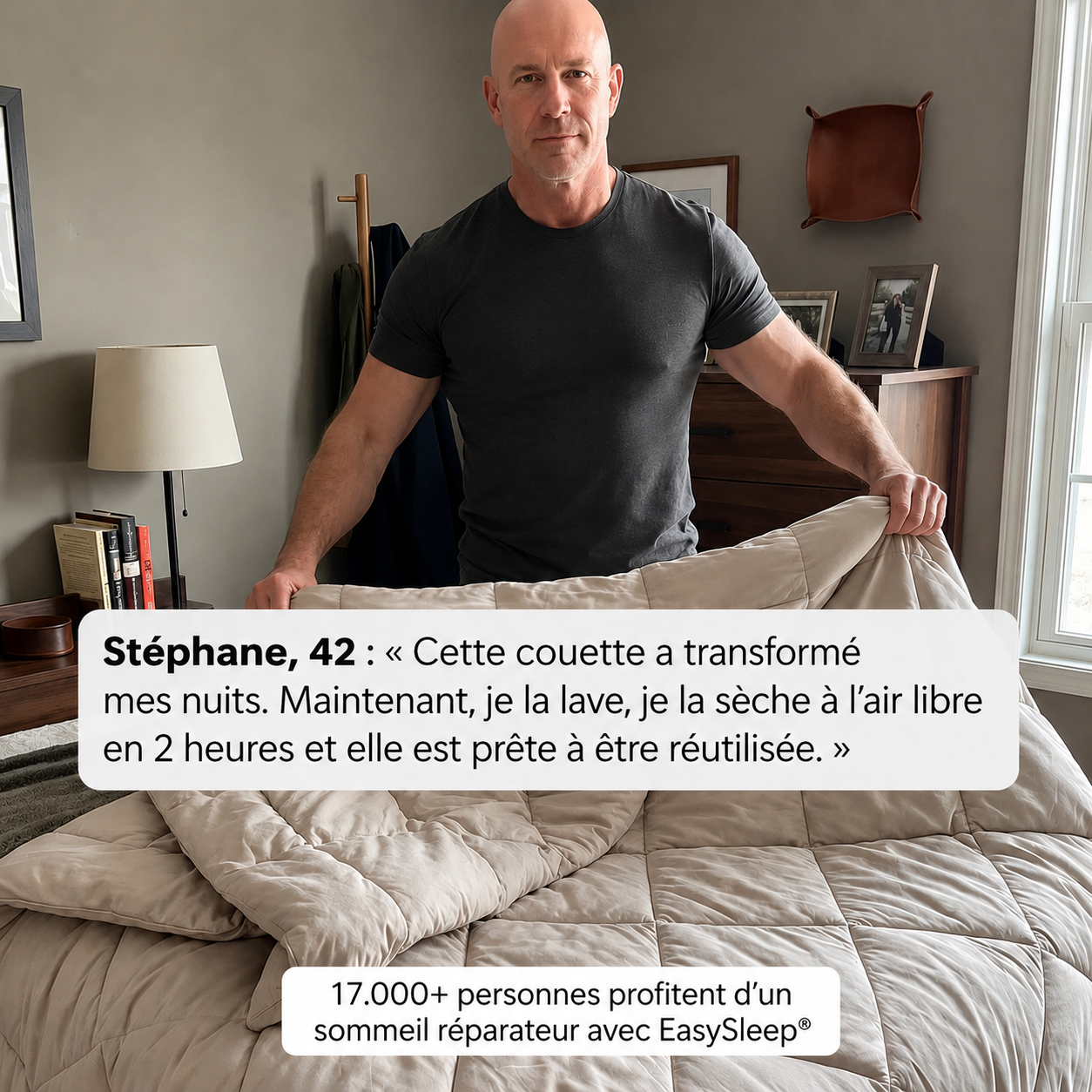 Couverture EasySleep® – La couette 2 en 1 à séchage rapide qui élimine le besoin de draps.