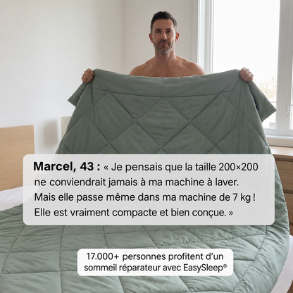 Couverture EasySleep® – La couette 2 en 1 à séchage rapide qui élimine le besoin de draps.
