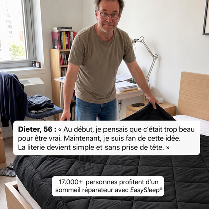 Couverture EasySleep® – La couette 2 en 1 à séchage rapide qui élimine le besoin de draps.