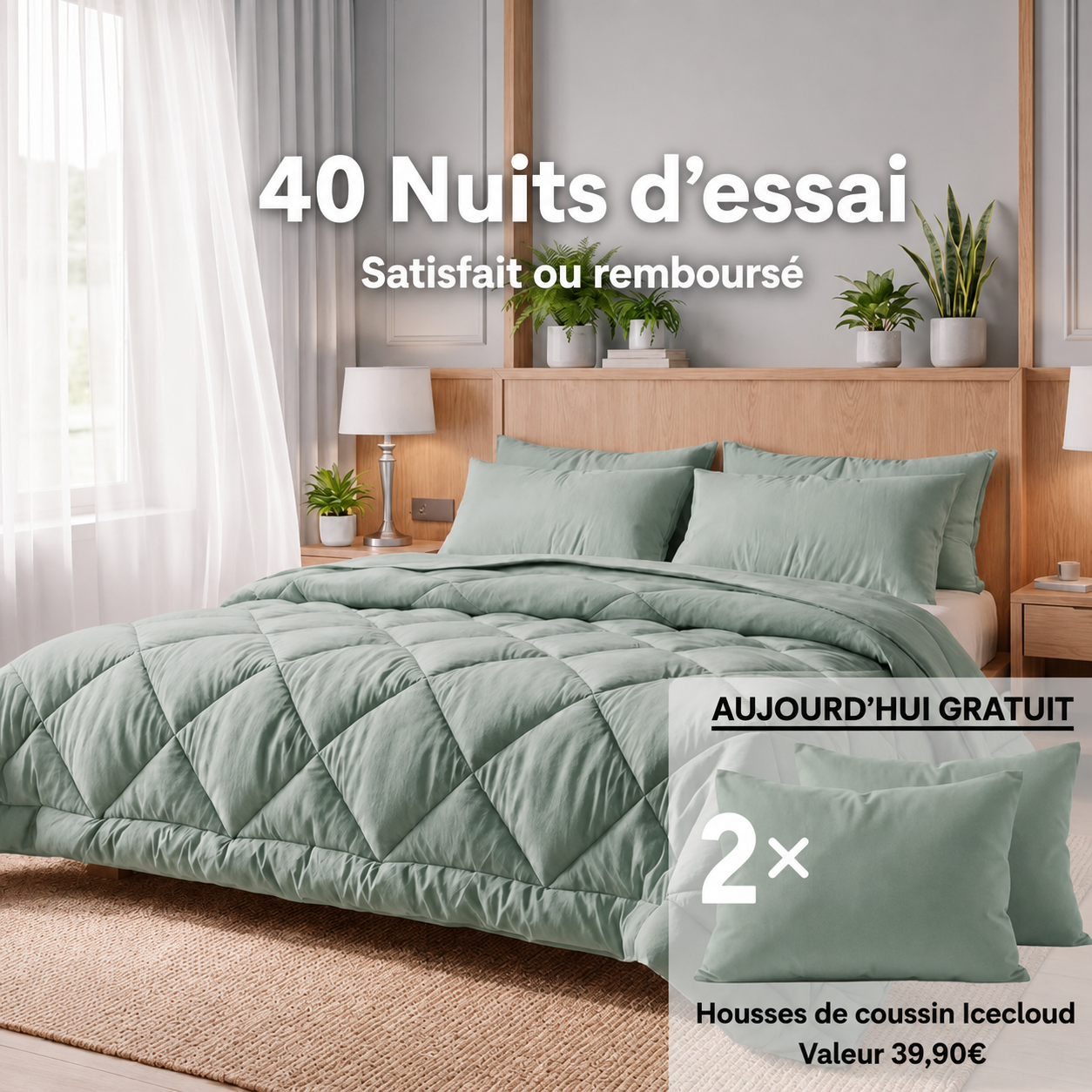 Couverture EasySleep® – La couette 2 en 1 à séchage rapide qui élimine le besoin de draps.